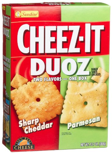 Cheez-It Duoz Sharp Cheddar and Parmesan Baked Snack Crackers