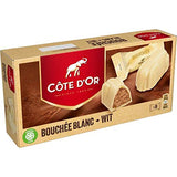 Cote d'Or - White Bouchees - 24 g x 8 pieces - Belgian Milk Chocolate - Chocolate nut bars - perfect snack - Individually wrapped bar chocolate
