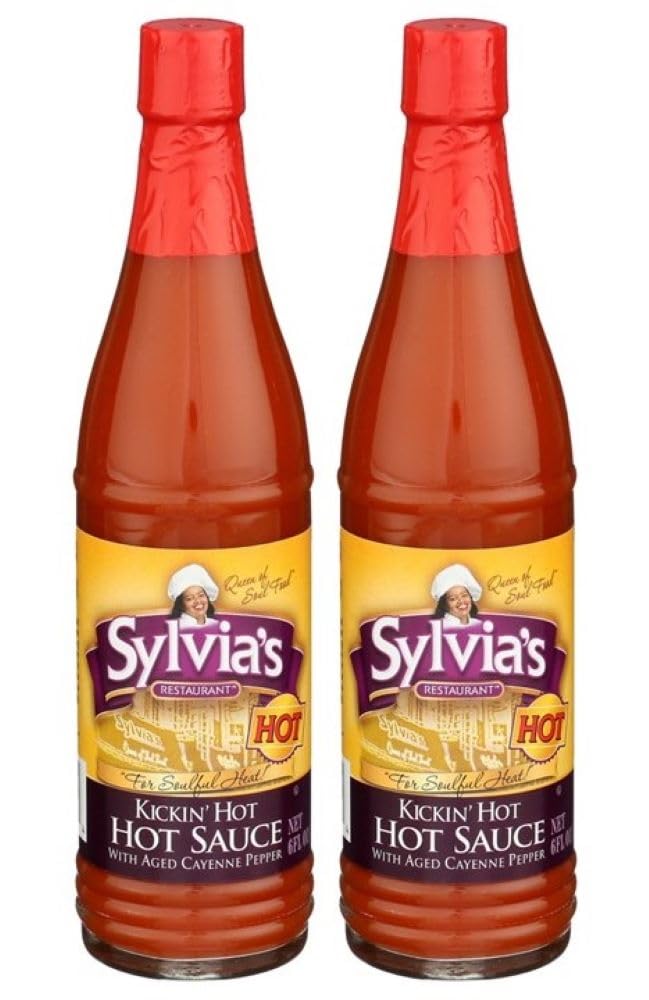 Sylvia's Kickin' Hot, Hot Sauce 6-Ounce (Pack of 2)