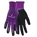Red Steer A204 Flowertouch H2O Waterproof Purple Women's All Purpose Gloves, Nitrile Overdip, Sizes S-L, Sold by Pair (Medium)