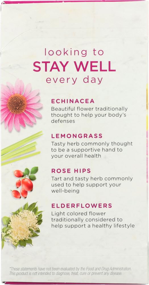 Bigelow Benefits Herbal Tea (Pack of 2) Lemon & Echinacea, 18 Count (Pack of 2)
