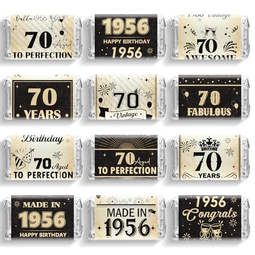 Hokinaa 70th Birthday Party Decorations - 100 Pcs Happy Back in 1956 Decor