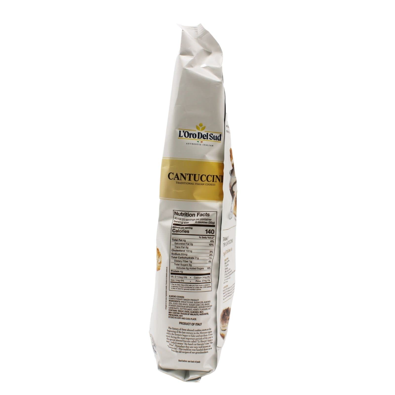 L'Oro del Sud, Traditional Almond Biscotti, Cantuccini d'Abruzzo, 800 G, 7 oz,
