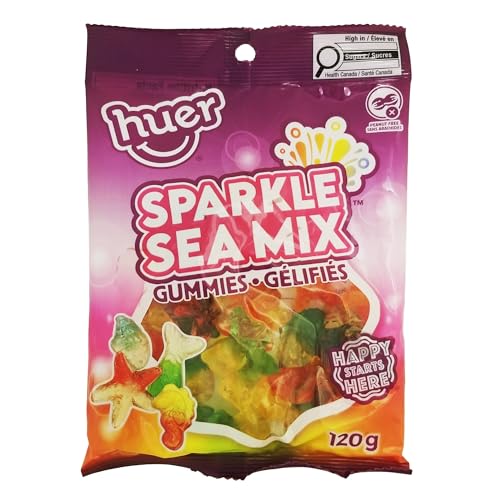 Huer Sparkle Sea Mix Gummies 120g | Soft Gummy Texture Ocean-Themed Candy
