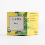 DAKSHIN Organic Detox Tea Bags | Lemongrass, Tulsi, Echinacea, Dandelion & Ginger | Naturally Cleansing Daily Wellness Tea | Caffeine-Free | USDA