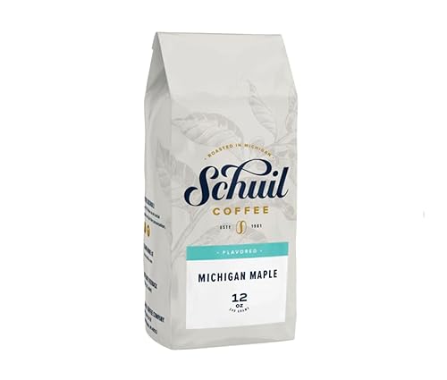 Schuil Whole Bean Coffee, Fair Trade Premium Roasted Gourmet Coffee beans, Smooth and Full Bodied Artisan Coffee (Michigan Maple, 12 oz)