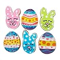 Easter Bunny and Egg Cookies- 6 Decorated Shortbread Bunnies and Eggs Individually Wrapped With Bow by BakersDozenToGo