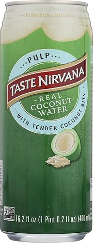 Taste Nirvana Real Coconut Water With Pulp, 16.2-oz. (Count of 12) Sold By HERO24HOUR Thank You