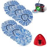 7-Pack Mop Replace Heads Compatible for O Ceda, Spin Mop Refill Head Replacement for RinseClean 2-Tank System - Fluffy Microfiber, Machine Washable