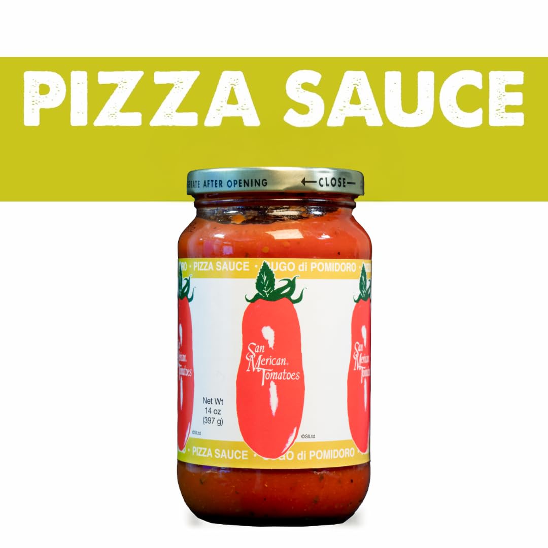 SMT San Merican Tomato Pizza Sauce - Pizza Sauce from Fully Ripened Tomatoes, 14 oz