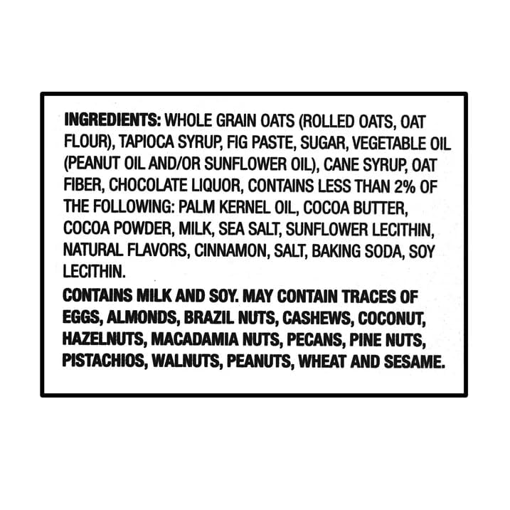 Great Value Chocolate Chip Whole Grain Baked Bars, 12g Whole Grains, Good Source of Fiber, 1.27 oz Bars, 18 Count, Pack of 2, 36 Bars Total