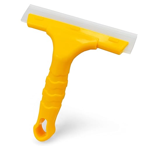 CCyanzi Silicone Blade Small Squeegee, Shower Glass Squeegee, Window Tint, for Window, Bathroom Mirrors, Shower Door and Car Windshield, 5.5x5.5inch