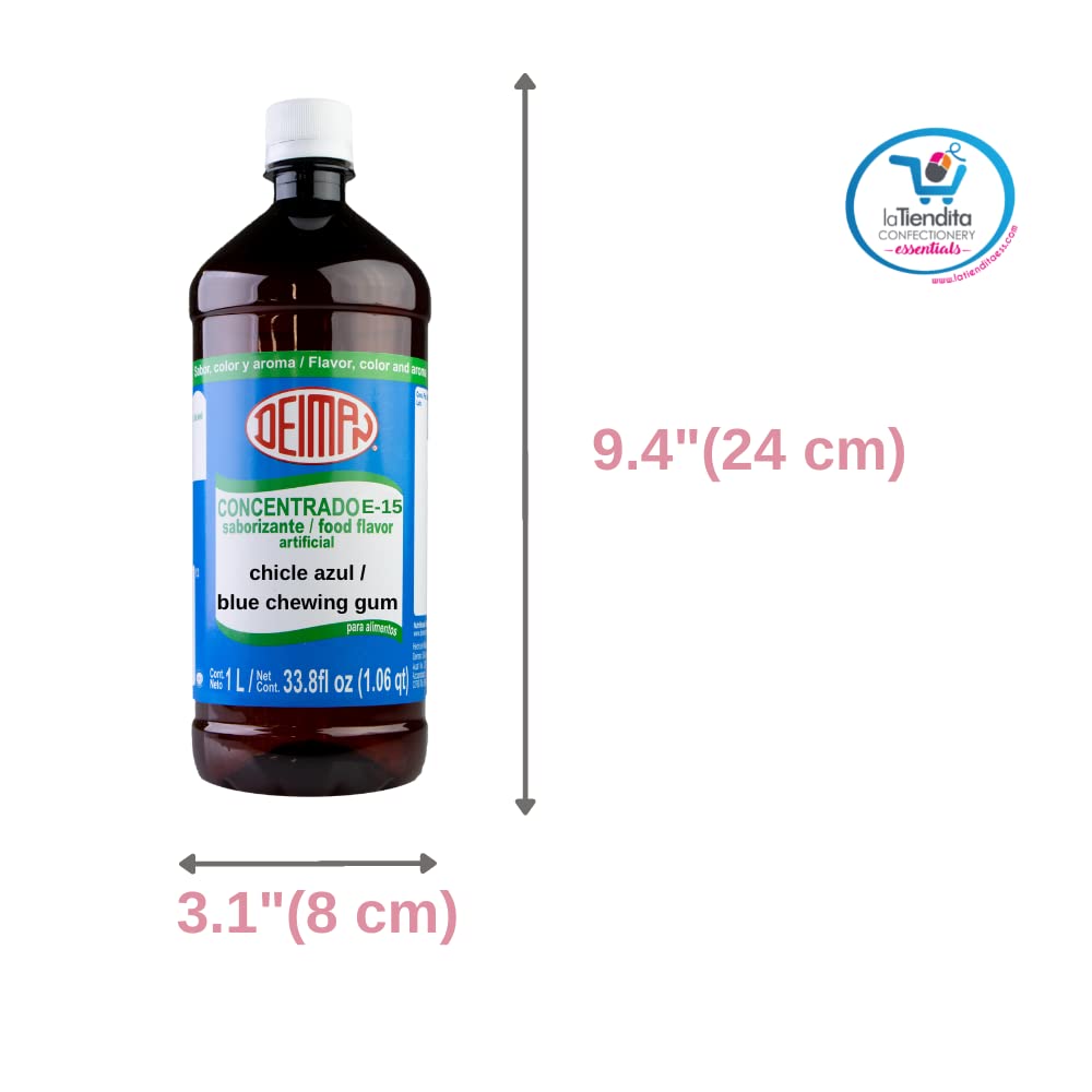 Deiman Artificial Food Flavoring Blue Chewing Gum Concentrate E-15 (33.8 fl oz)