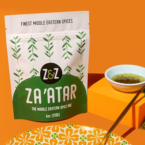 Za'atar by Z&Z | Za'atar Spice Blend with Zaatar Spice, Sumac, & Toasted Sesame Seeds | Za'atar Seasoning for Breads, Salads, Chicken, or Snacks |