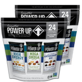 Gourmet Nut Power Up Trail Mix, 2 Pack of 36 Ounce Bags - 100% Natural, Mega Omega Blend, High Energy Snack Assorted - 48 Count Individually Wrapped