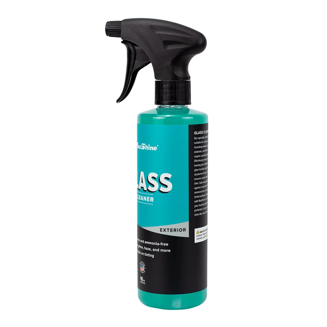Maxshine 16oz Universal Glass Cleaner - Streak-Free Car Window Cleaner - Ammonia-Free Auto Glass Spray for Tinted Windows, Mirrors & Windshields