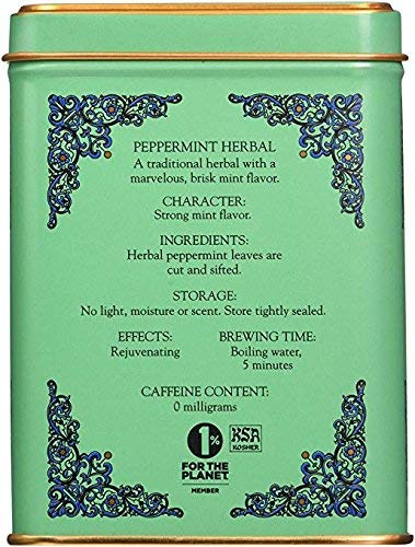 Harney & Sons Peppermint Herbal Caffeine Free with Caffeinated Hot Cinnamon Sunset Black Tea with Orange and Clove (20 Sachets)