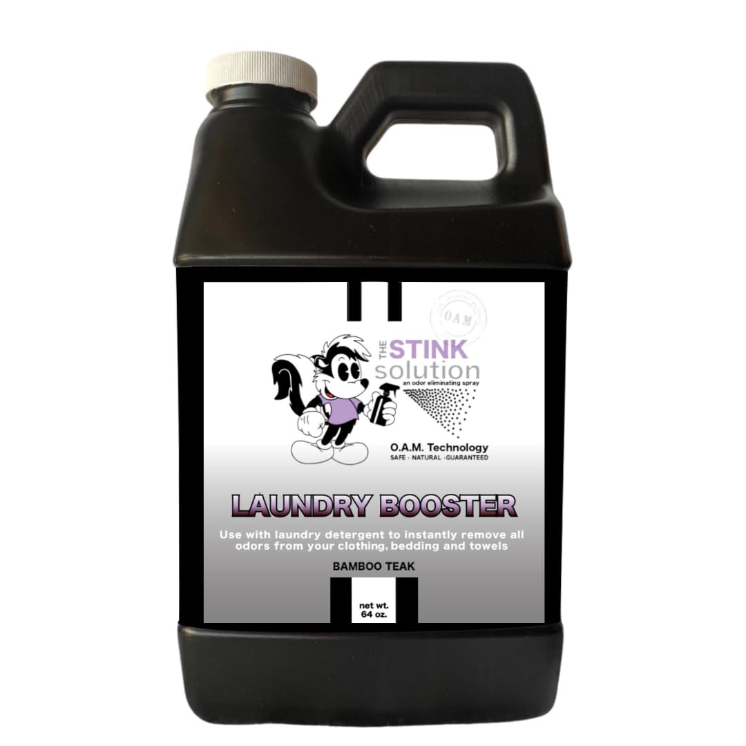 The Stink Solution Laundry Booster Deodorizer For Strong Odor to Get The Sweat Smell Out of Clothes, Bedding, Towels, and All Fabrics - Bamboo Teak