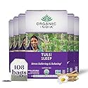 ORGANIC INDIA Tulsi Sleep Herbal Tea - Holy Basil, Ashwagandha, Chamomile, Night Time Tea for Bedtime, Stress Relieving & Relaxing, Immune Support