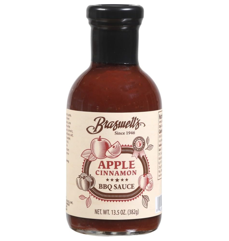 Braswell’s Apple Cinnamon Barbeque Sauce - Small-Batch, Renowned Specialty, Made in USA, Since 1946 (13.5oz)