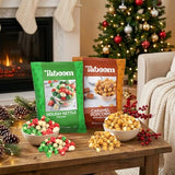 Bulk Gourmet Kettle Popcorn Candy Coated & Caramel with Sea Salt Christmas Gift Box - 2 Bag Holiday Popcorn Variety Pack (28 oz Total) Sweet & Salty