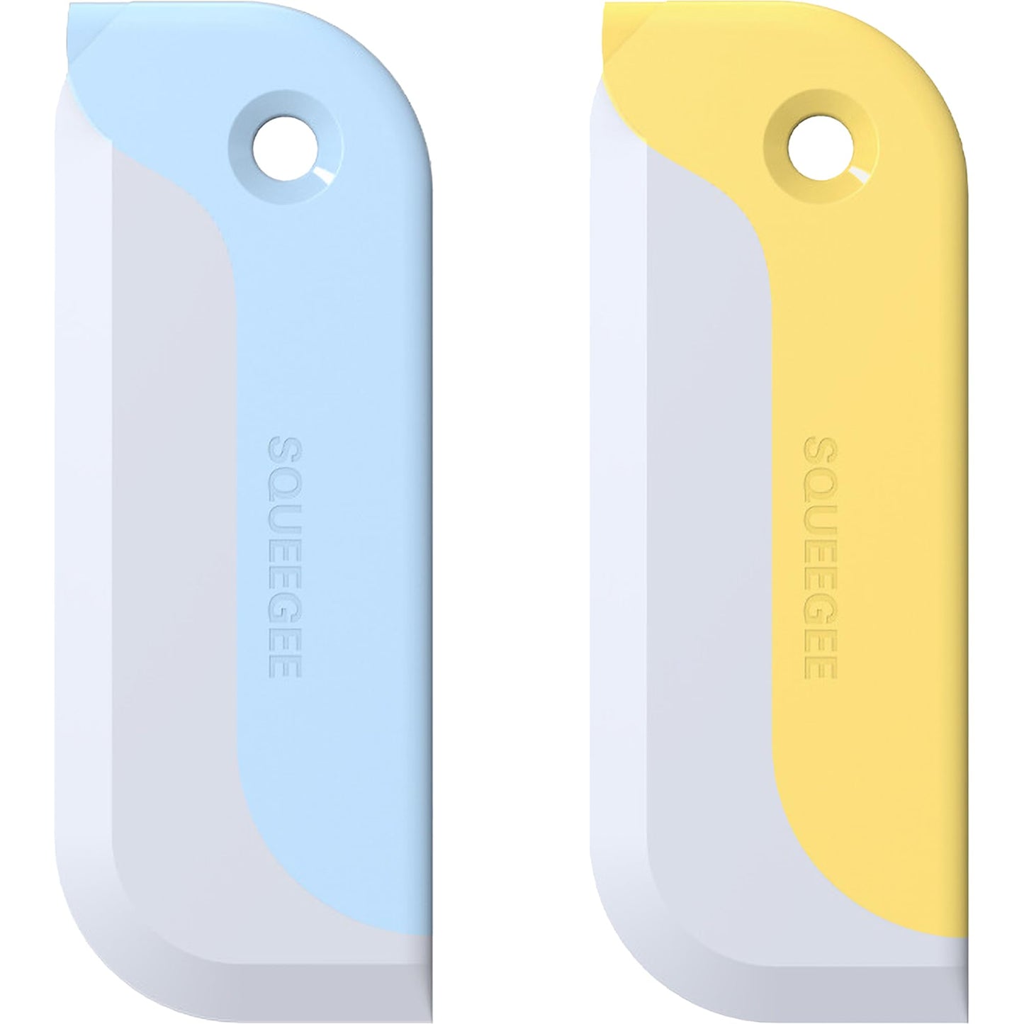 2 Pack Small Squeegees, Mini Squeegee for Windows, Mirrors, Bathroom Glass Shower Mirrors and Counter, Kitchen Countertops and Sink. Dish Scraper