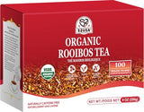 52USA Rooibos Tea Organic, 100 Tea bags, Pure Premuim Rooibos Tea, Naturally Sweet Herbal Tea, Caffeine Free Rooibos Tea, Farmed in South Africa, 9oz