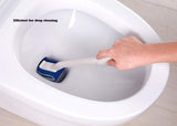 Toilet Brush Bowl Brush - Scratch-Free Curved Good Grip Easy to Use Deep Cleaning No Scratching, Anti-Splashing Easy to Store (2pc Blue)