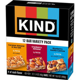 KIND Healthy Snacks Bars Variety Pack, Gluten Free, High Fiber Snacks, Blueberry Vanilla Cashew, Caramel Almond & Sea Salt, Cranberry Almond, 5-6g