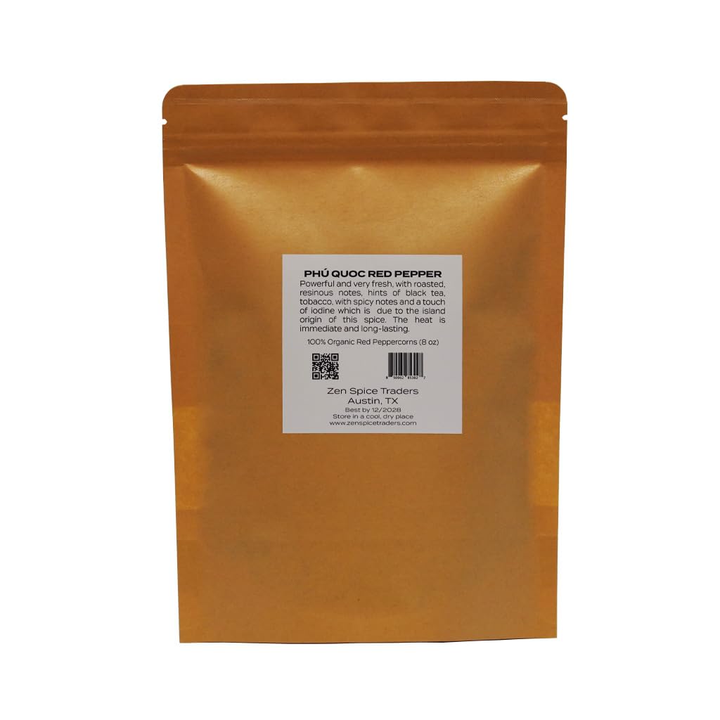 Organic Phú Qu?c Red Peppercorns - Vietnam 8oz