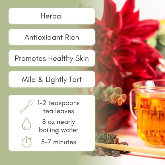 Organic Rosehips Loose Leaf Tea - 2oz Bag (Approx. 30 Servings) | Full Leaf Tea Co.