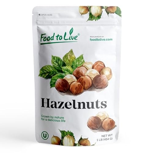 Food to Live Hazelnut Meal, 1 Pound - Natural Raw Filbert Nut Powder, Finely Ground, Pure. High in Protein and Fiber. Vegan, Kosher, Bulk