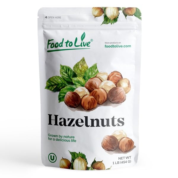 Food to Live Hazelnut Meal, 1 Pound - Natural Raw Filbert Nut Powder, Finely Ground, Pure. High in Protein and Fiber. Vegan, Kosher, Bulk