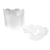 Homeford Clear Mini Waved Edge Plastic Appetizer Dessert Bowls, 3-1/2-Inch x 1-1/2-Inch, 12-Count