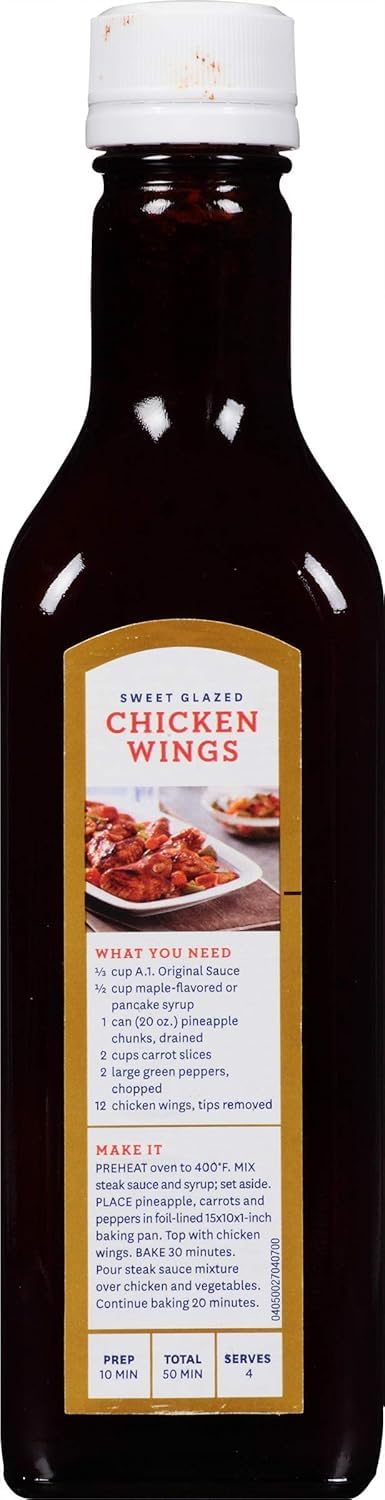 A.1. Original Steak Sauce - Classic Bold Flavor with Tomato, Garlic & Crushed Oranges, 5 oz Bottles (Pack of 6)