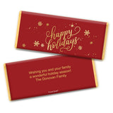 Christmas Candy Personalized Happy Holidays Chocolate Bars (36 Count)