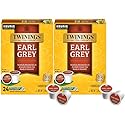 Twinings Earl Grey Black Tea K-Cup Pods for Keurig, 24 Count (Pack of 2), Flavoured with Citrus and Bergamot, Caffeinated, Enjoy Hot or Iced