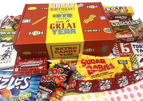 1975 Retro Childhood Candy Gift Box for 51st Birthday 1970s sweets JN