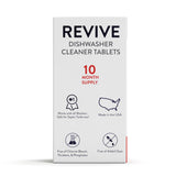 Immunity Boost Washing Dishwasher Cleaner Tablets 10ct by Revive Essential Oils - 10 Month Supply, Synthetic Fragrance Free, Removes Limescale, Grease