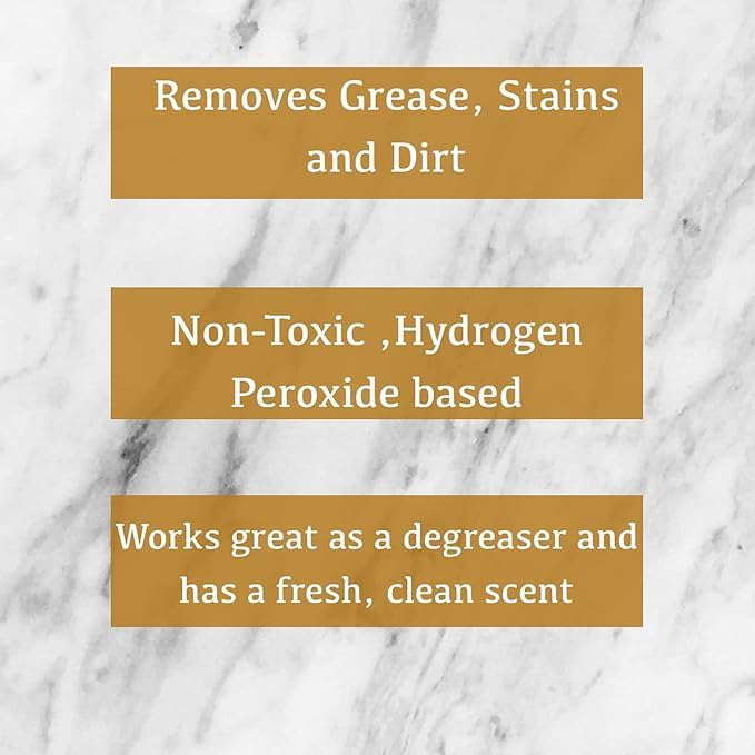 Granite, Marble Tile & Grout Cleaner EASY OXY KIT- (1 Quart / 32 fl oz) (For Cleaning Stone, Limestone, Travertine, Quartzite, Serpentine, Slate