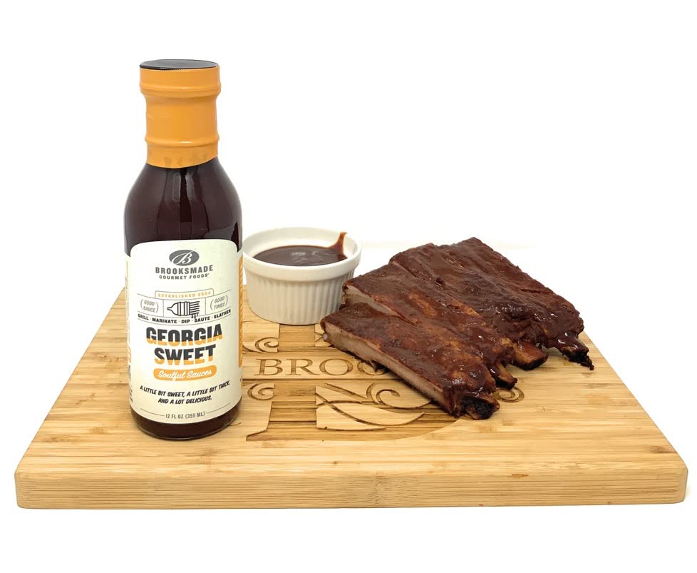 Brooksmade Gourmet Foods Soulful Sauces, Georgia Sweet BBQ Sauce & Marinade, Gluten Free, No High Fructose Corn Syrup, 128 oz