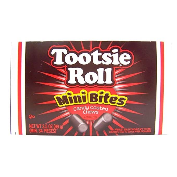 Tootsie Roll Mini Bites Theater Box 3.5 oz. - Case of 12