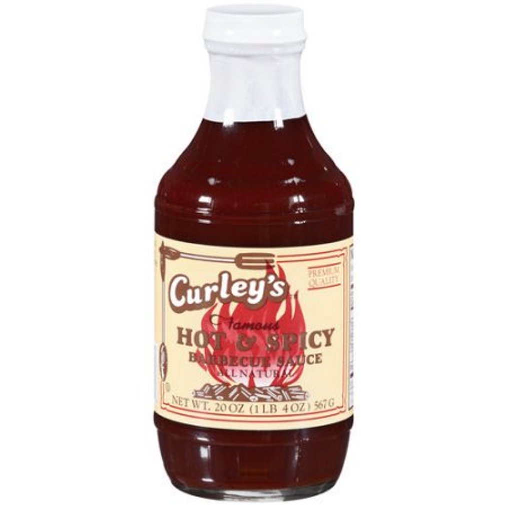 Curley's Famous Hot & Spicy Barbecue Sauce, 20 oz