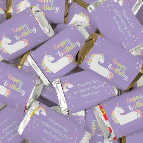 136 Pcs Unicorn Birthday Assorted Hershey's Chocolate Miniatures 2.5lb Bag