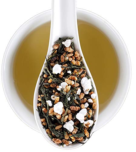 Elmwood Inn Fine Teas, Genmaicha Japanese Green Tea, 16-Ounce Pouches