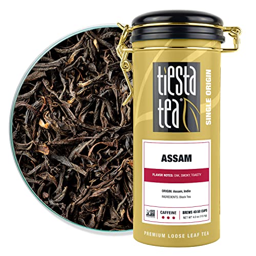Tiesta Tea - Assam Black Tea, Loose Leaf, Single Origin Premium Black from India, High Caffeinated, Make Hot or Iced & Brews Up to 50 Cups, Pure