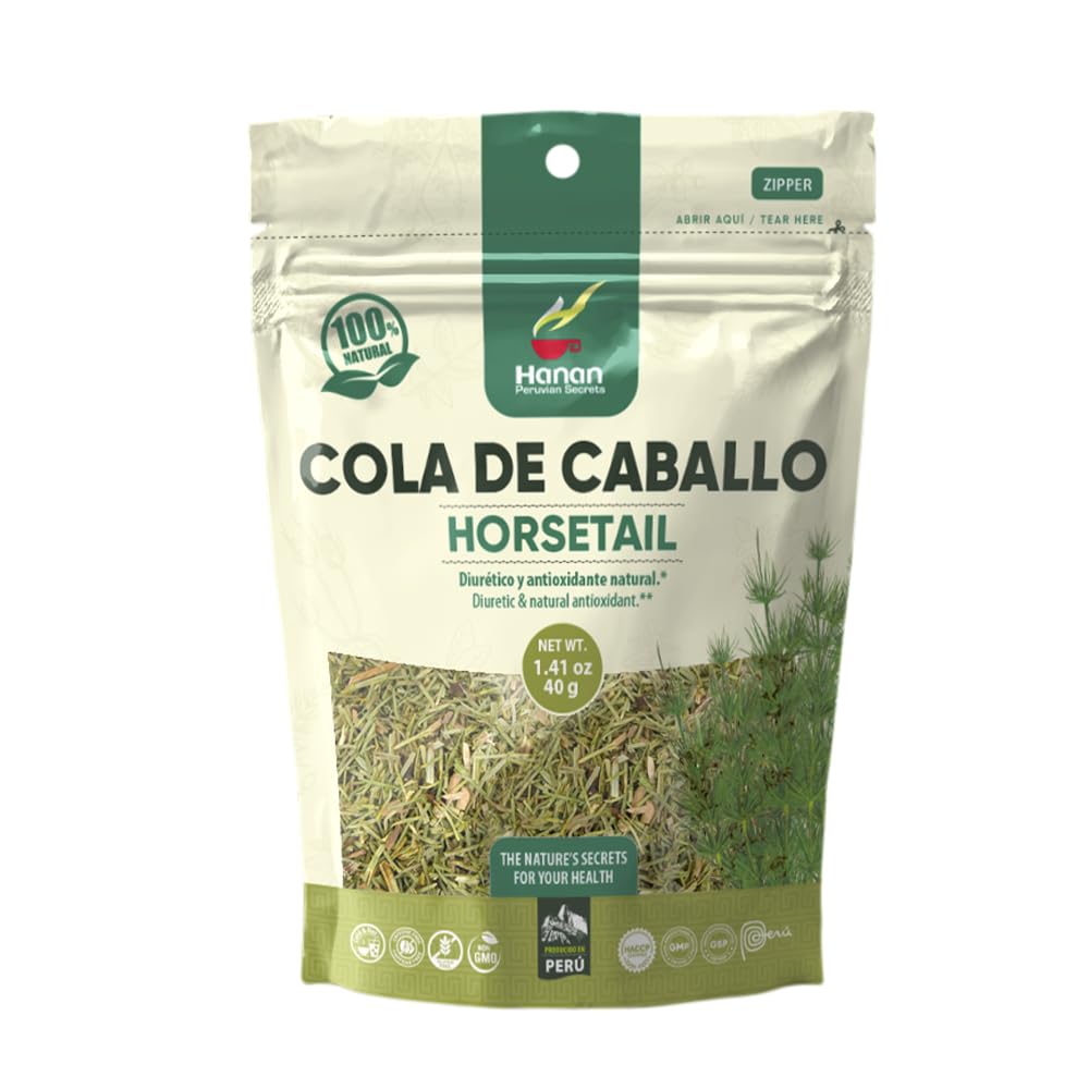 Hanan Peruvian Secrets Cola de Caballo Herbal Tea | 100% Natural Horsetail | 1.41oz / 40g | Naturally Aids in Maintaning Healthy Urinary Tract