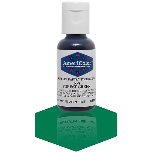 AmeriColor, Forest Green, .75 Ounce Bottle, Soft Gel Paste Food Color