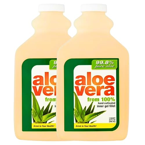 Aloe Vera Drink for Hydration and Digestive Health, Original Flavor, 32 Fl Oz Bottles, 2 Pack - Natural Aloe Gel Beverage, Refreshing & Nutrient-Rich