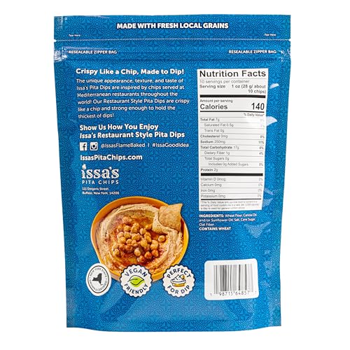 Issas Restaurant Style Sea Salt Pita Chips, 10 OZ